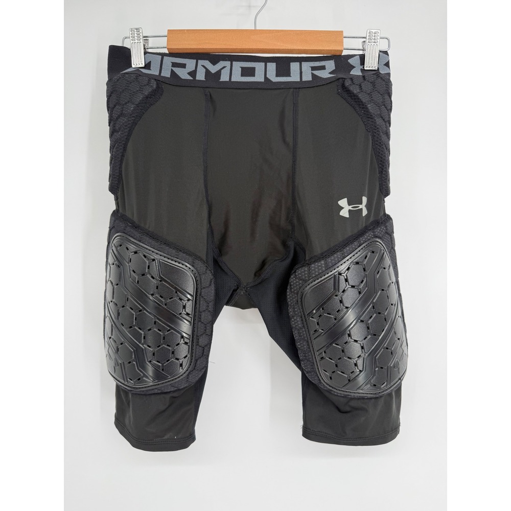 Under Armour HeatGear McDavid Hex Padded Football Girdle Shorts Mens Sz L Black